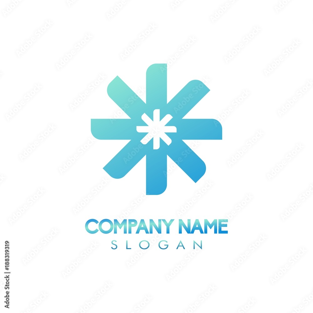 Star propeller unique abstract logo icon design concept for brand company identity Star propeller unique abstract logo icon design concept for brand company identity