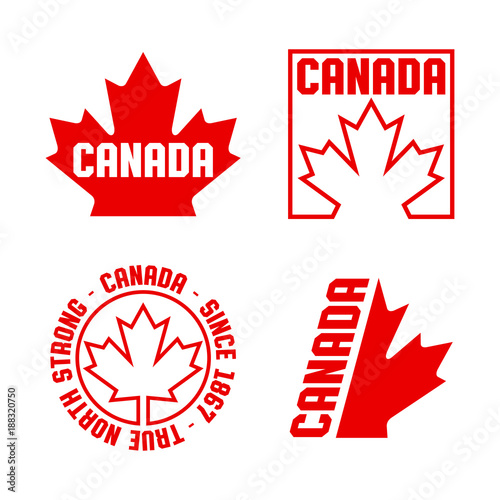 A collection of Canadian crests and badges in vector format.
