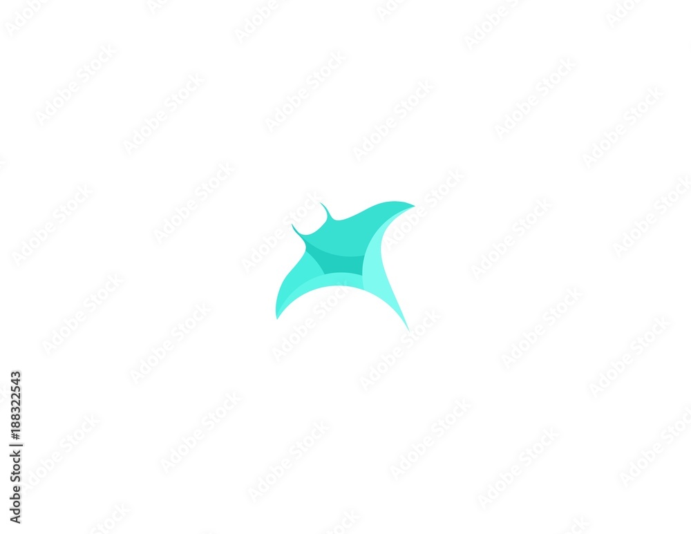 Manta Ray Fish Animal Modern Business Logo Manta Ray Fish Animal Modern Business Logo