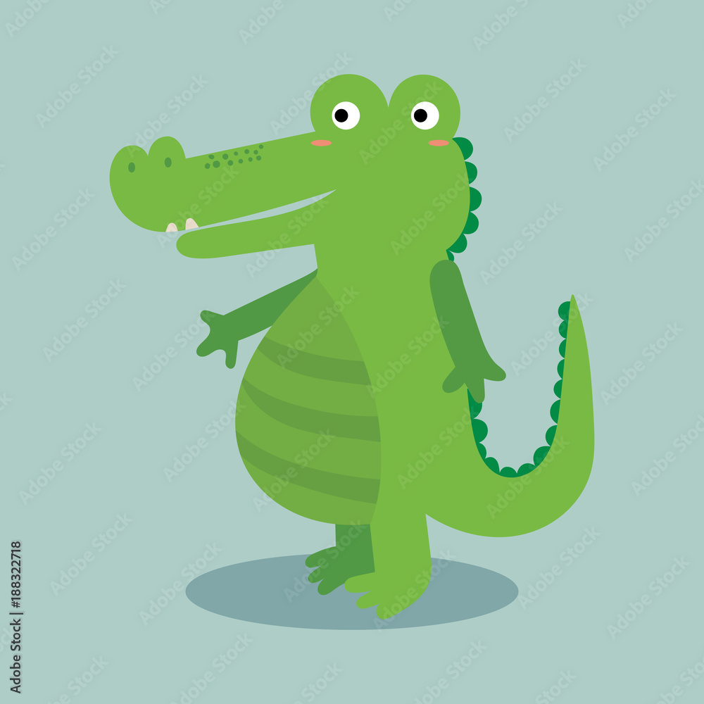 Fototapeta premium cute alligator vector