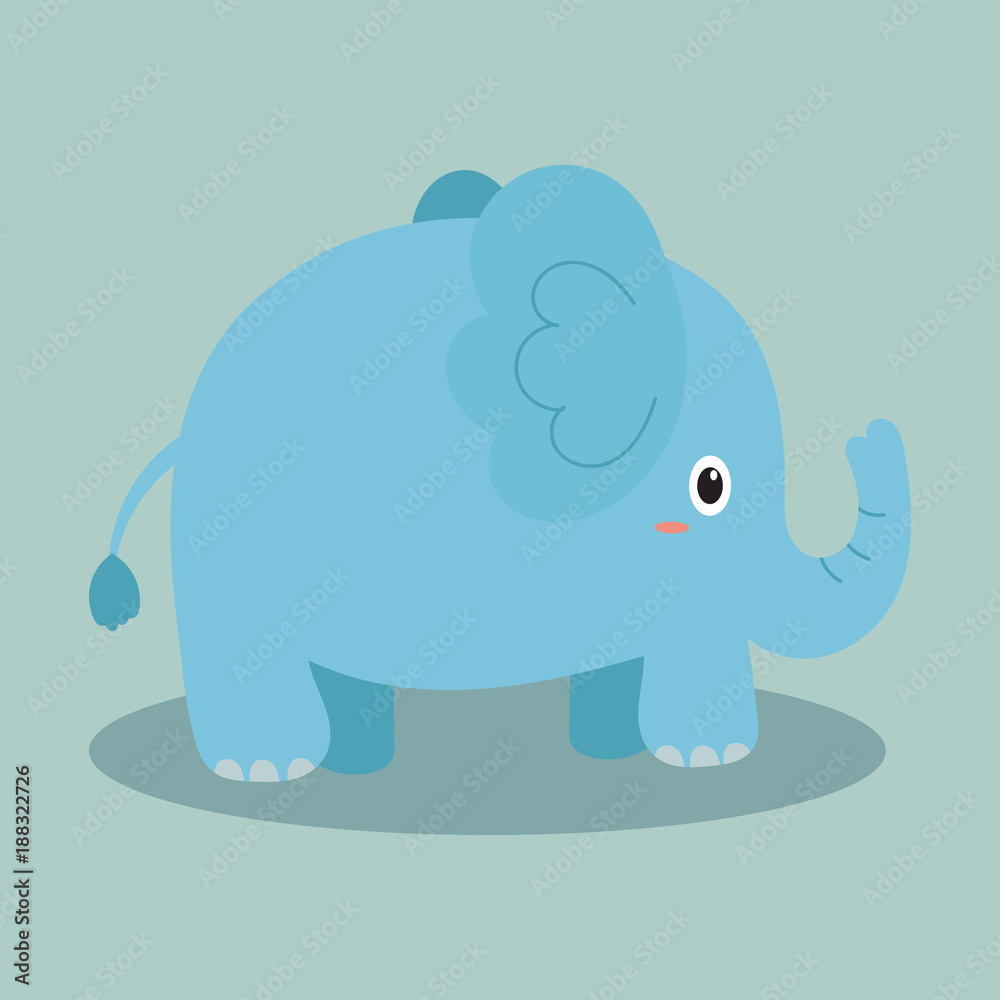 cute elephant vector