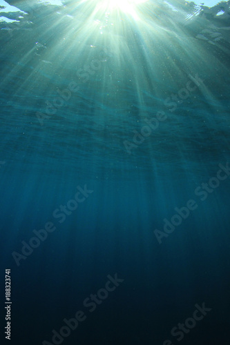 Underwater sunburst