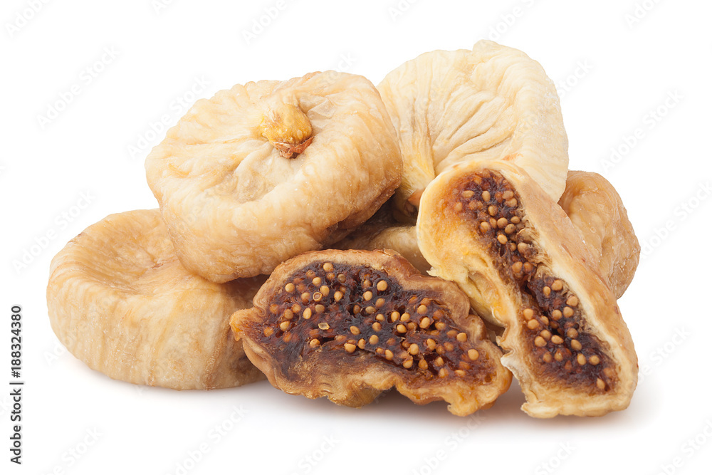 fig dry, isolated on white background, clipping path, full depth of field