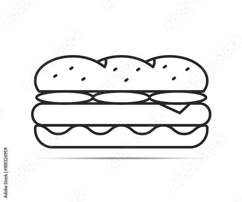 Sandwich Line Icon