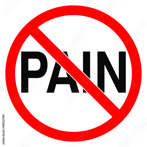 No PAIN sign vector illustration