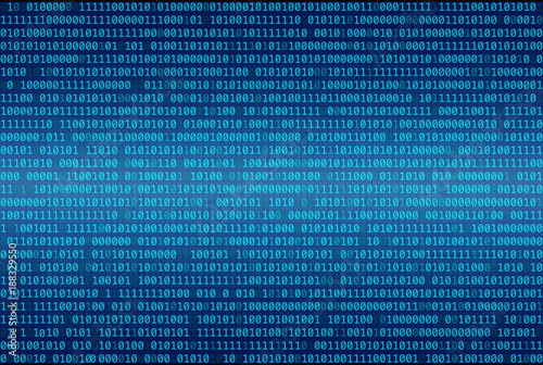 Binary code abstract background, Digital communication code.