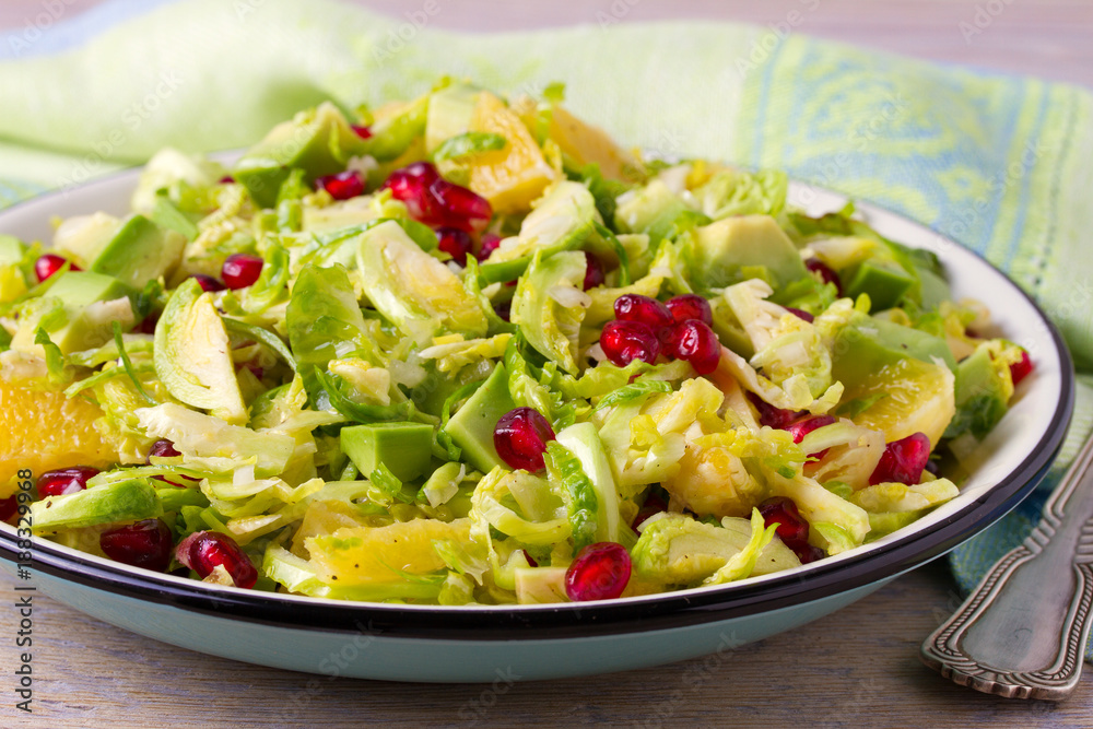 Refreshing Brussels Sprouts Pomegranate, Avocado, and Orange Salad Refreshing Brussels Sprouts Pomegranate, Avocado, and Orange Salad
