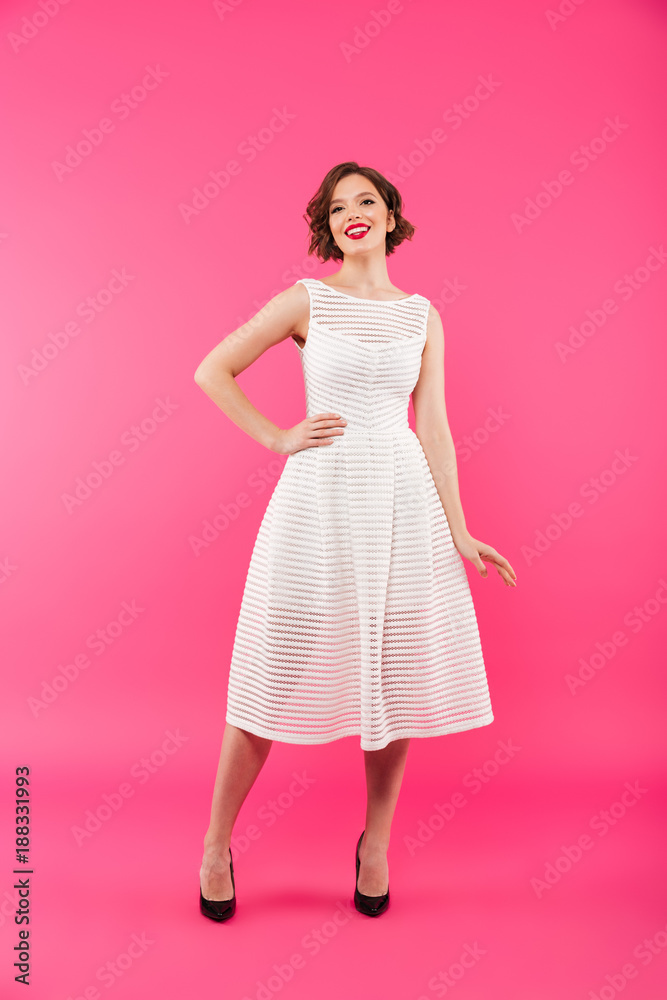 Naklejka premium Full length portrait of a lovely girl