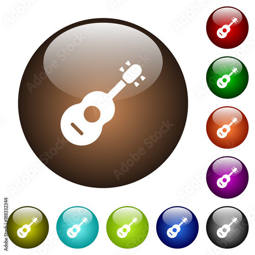 Acoustic guitar color glass buttons