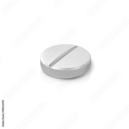 Realistic pill. Illustration isolated on background. Graphic concept for your design