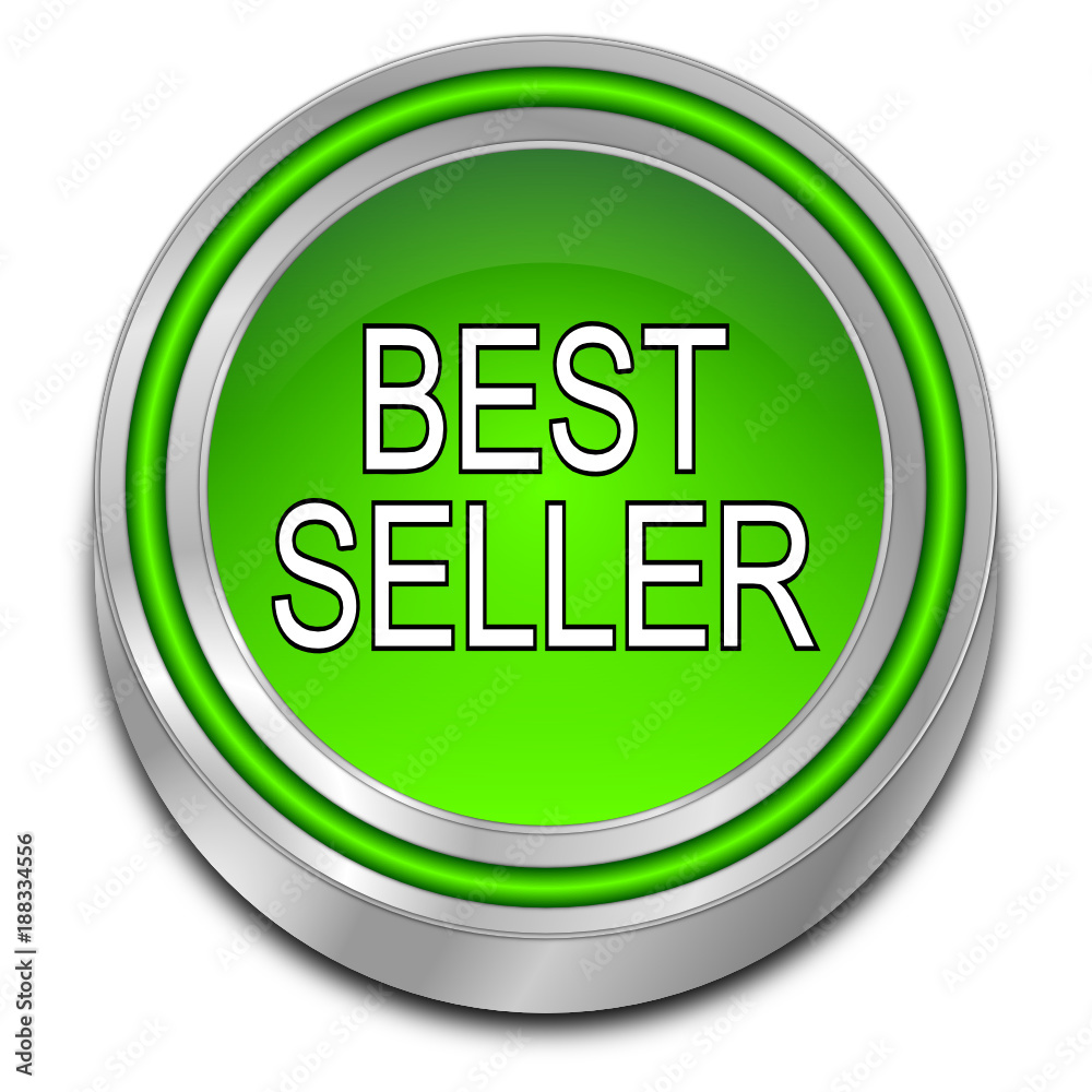 Bestseller button - 3D illustration Bestseller button - 3D illustration