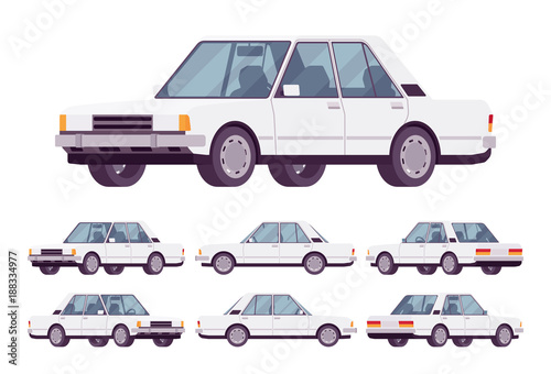 White sedan set