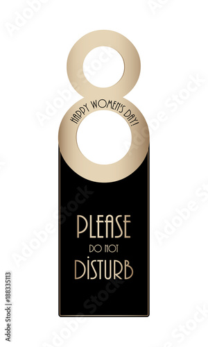 do not disturb door knob, happy womans day