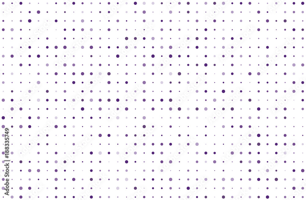 Dotted background with circles, dots, point different size, scale. Halftone pattern. Violet color Vector illustration Dotted background with circles, dots, point different size, scale. Halftone pattern. Violet color Vector illustration