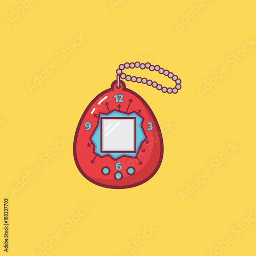 game controller icon flat illustration full vector
