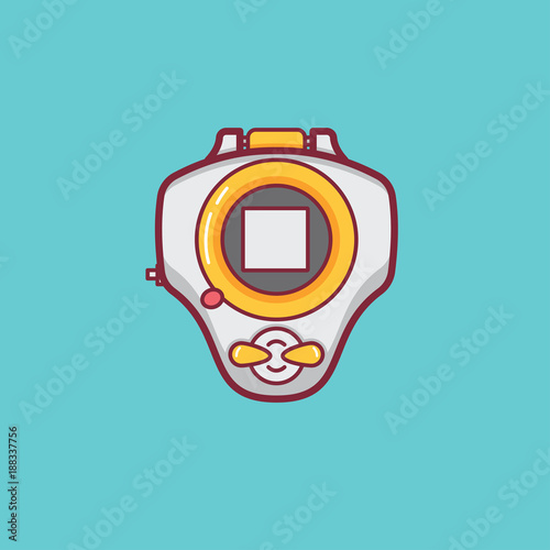 game controller icon flat illustration full vector