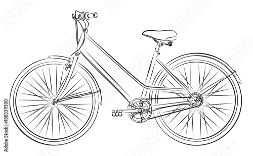 Sketch of the old bicycle.
