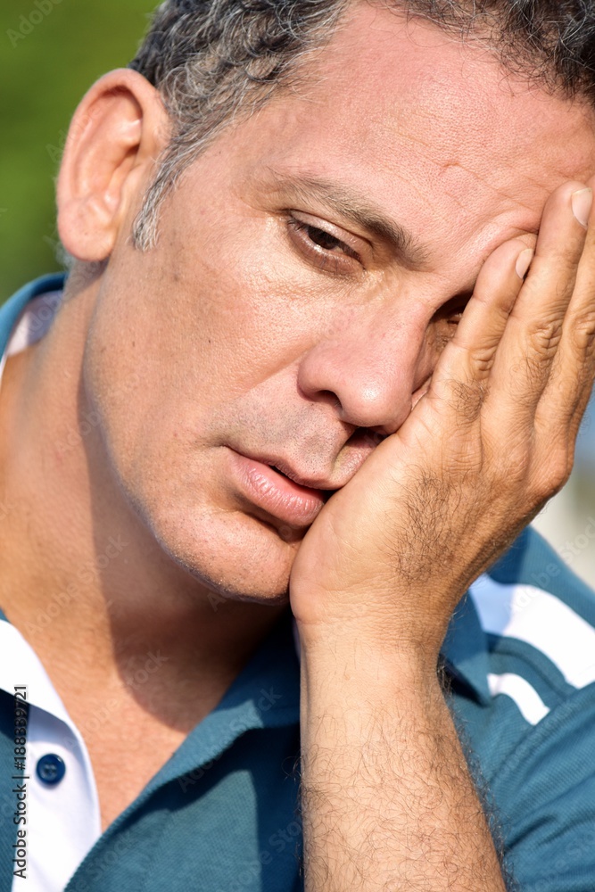 Obraz premium Tired Male Person