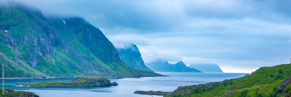 Norwegian fjord ,Lofoten island