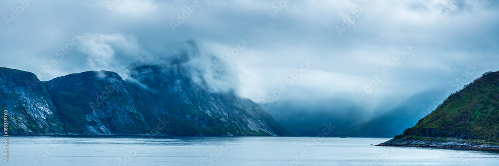 Norwegian fjord ,island Senja