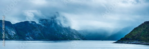 Norwegian fjord ,island Senja photo