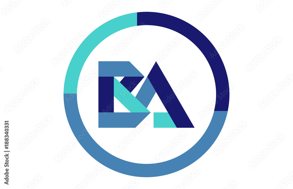 BA Global Circle Ribbon Letter Logo