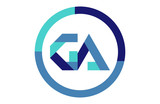 GA Global Circle Ribbon Letter Logo