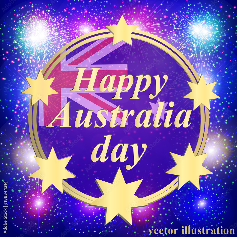 Happy Australia day background. Illustration. Happy Australia day background. Illustration.
