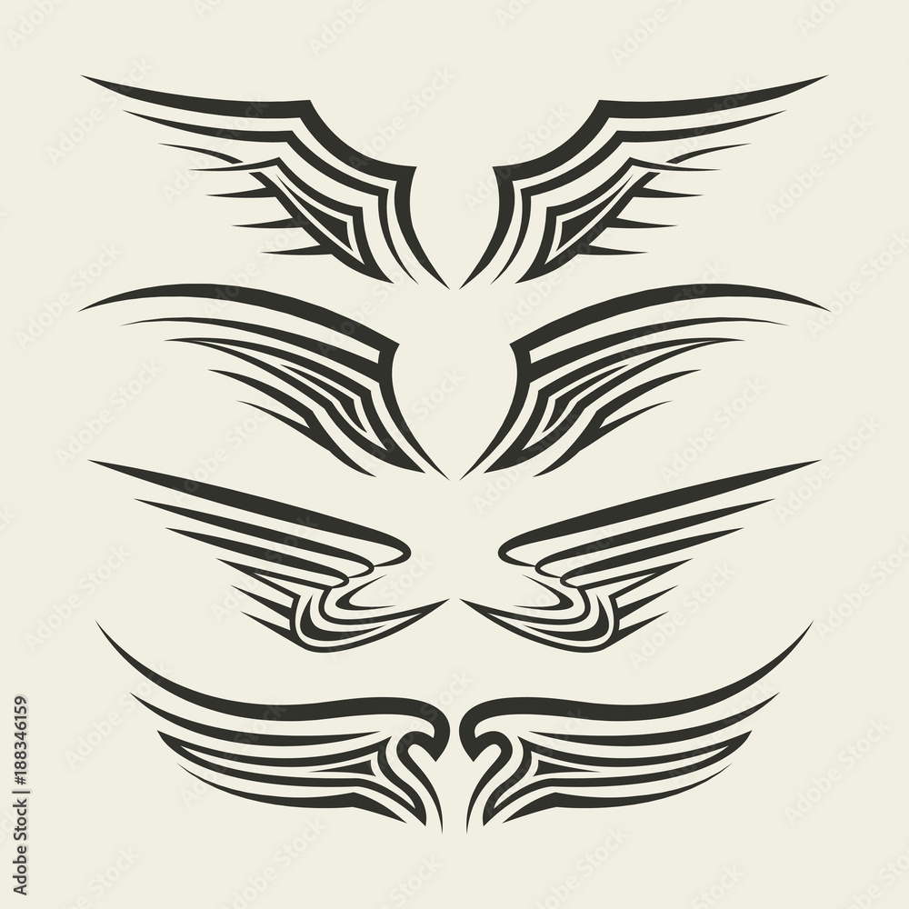 Fototapeta premium Wings Tribal tattoo