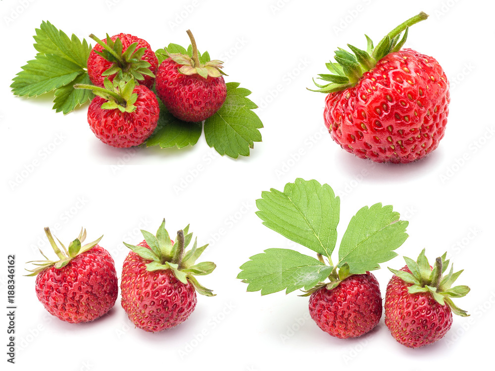 Set of strawberry images Set of strawberry images