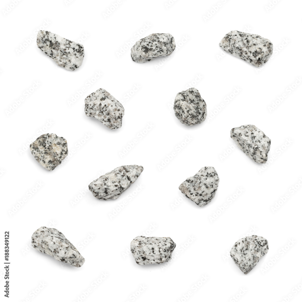 Set of Granite Stones Isolated Set of Granite Stones Isolated