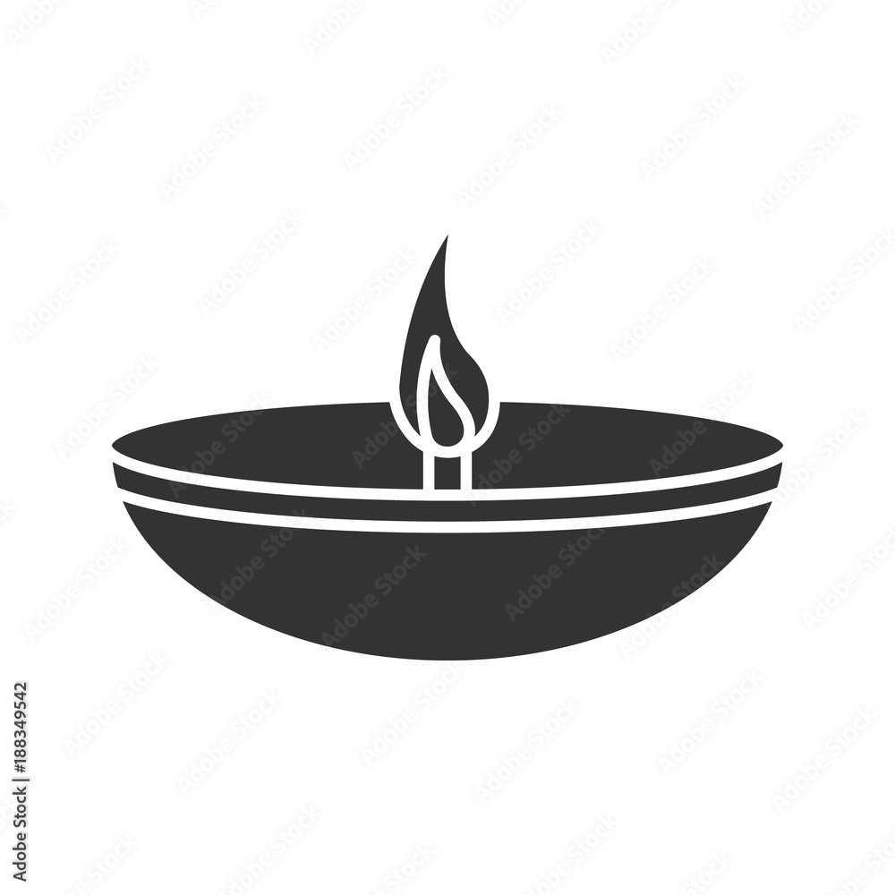 Islamic oil lamp glyph icon Islamic oil lamp glyph icon