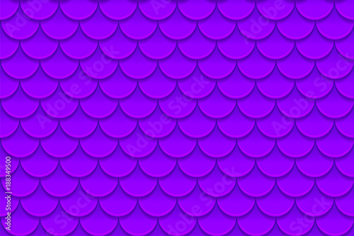 Seamless pattern of colorful violet purple fish scales. Fish scales, dragon skin, Japanese carp, dinosaur skin, pimples, reptile, snake skin, shingles.