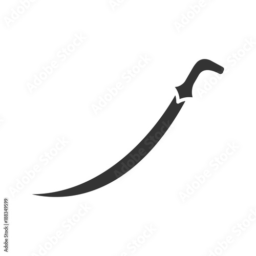 Scimitar sword glyph icon photo