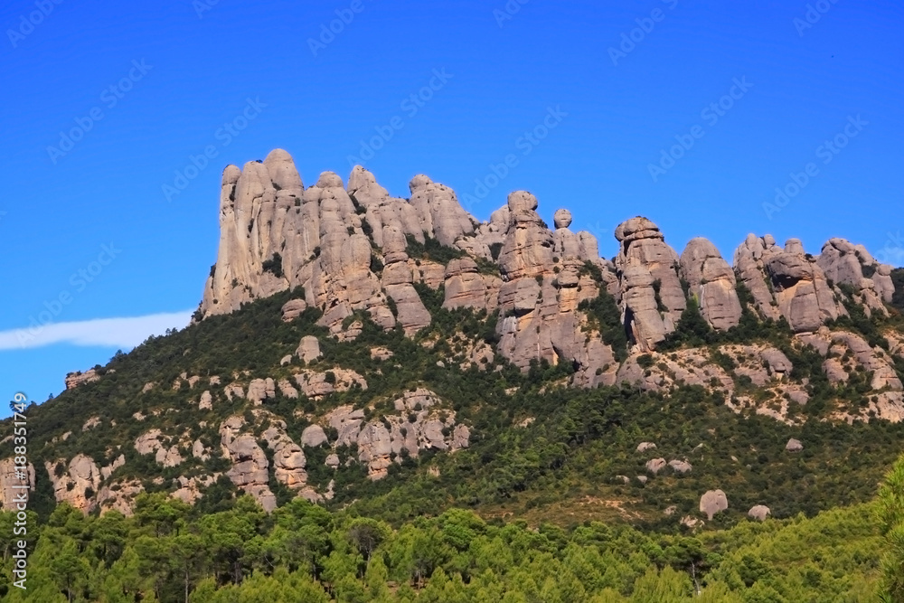 Landschaft bei Montserrat, Katalonien, Spanien