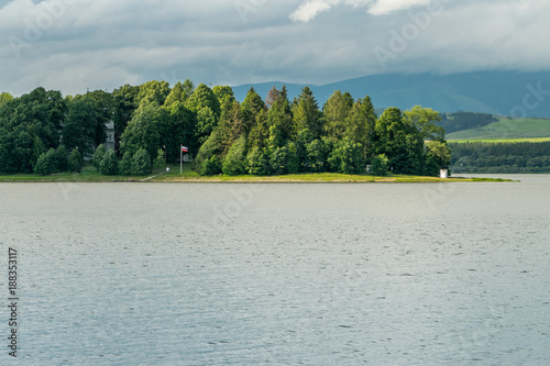 Orava reservoir with Slanicky island photo
