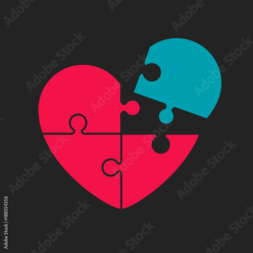 coeur pièce de puzzle