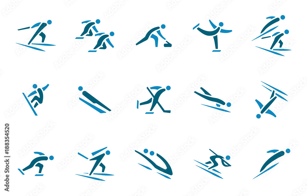Wintersport Icon - Blau Wintersport Icon - Blau