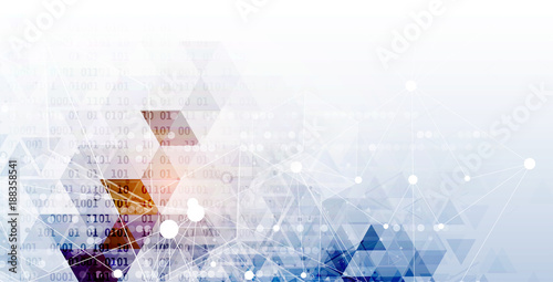 Artificial intelligence. Technology web background. Virtual concept