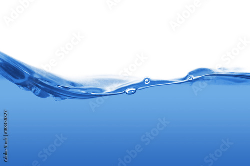 Blue water wave and bubbles background texture