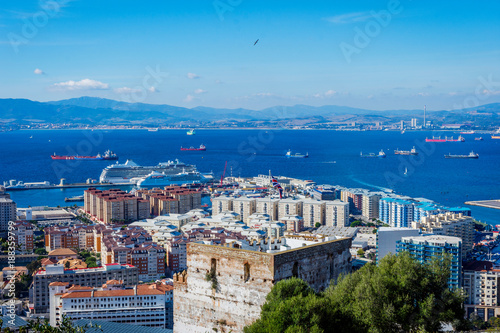 View over Gibraltar from above
