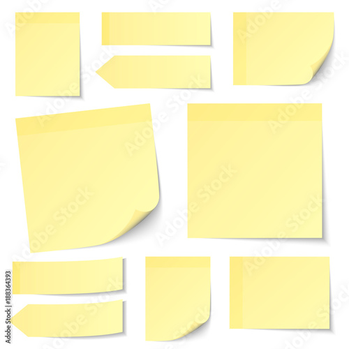 Collection Yellow Stick Notes