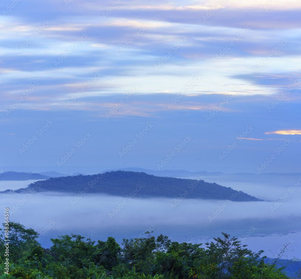 Panoramic image of beautiful scenery of 