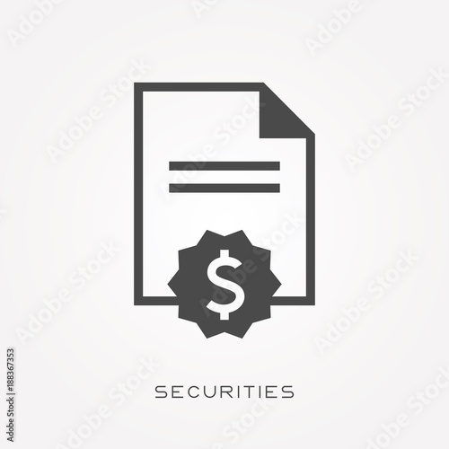 Silhouette icon securities
