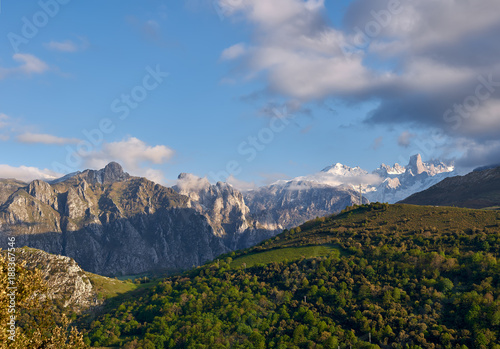 View of the peaks of europe