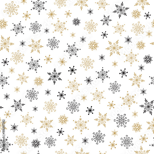 Wallpaper Mural Snowflake seamless pattern. Snowflakes background. Torontodigital.ca