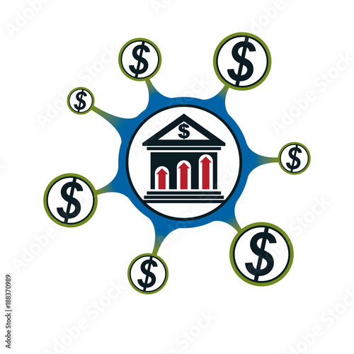 Banking conceptual logo, un...