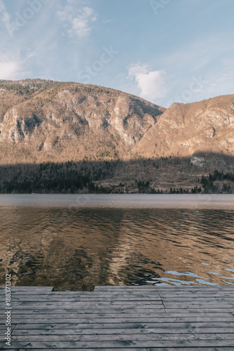 Fototapeta Naklejka Na Ścianę i Meble -  Lake and mountains landscape. 