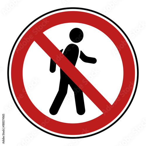 Verbotsschild Icon - Fußgänger Verboten