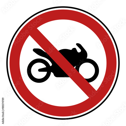 Verbotsschild Icon - Motorrad verboten